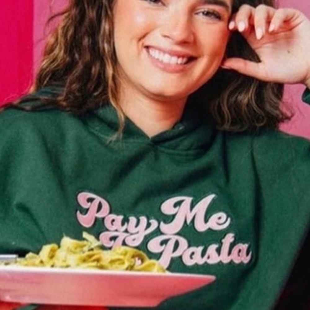 NEW! Pay Me in Pasta Green Hoodie